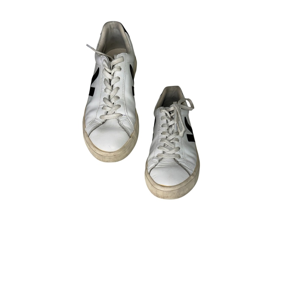 Veja Esplar White Black Leather Sneakers Mens Size 10 EUR‎ 41 Low Top Shoes